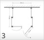 InDoor Umkleidekabine (3) Quadrat mit Nutzung einer Raumwand
